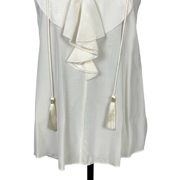 Lilly Pulitzer NWT Lachelle Top Ivory Cream 100% Silk Halter Slip Tank - Picture 6 of 11